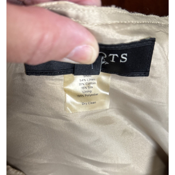 Talbots Linen Cotton Silk Wrap Skirt Size 12 Floral Party Wedding Career Travel - Picture 3 of 8